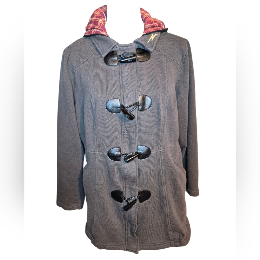 Hermione Harry Potter Jacket - Brown/Gray Toggle And Zipper Closure